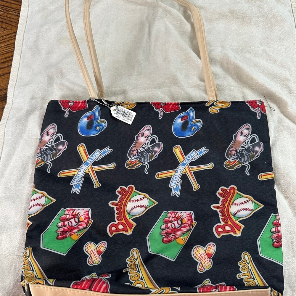 Baseball purse handbag unbranded shoulder strap 3x 9.5x 10